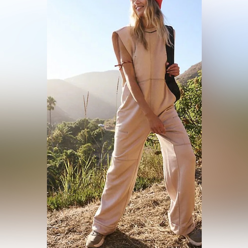 Anthropologie Free People Movement Switch Up Wide Leg Jumpsuit Size XS 40” - Picture 2 of 8